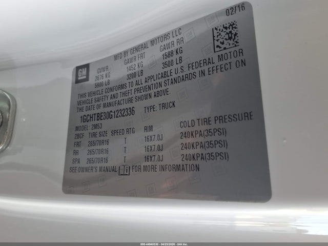 CHEVROLET COLORADO WT - 9