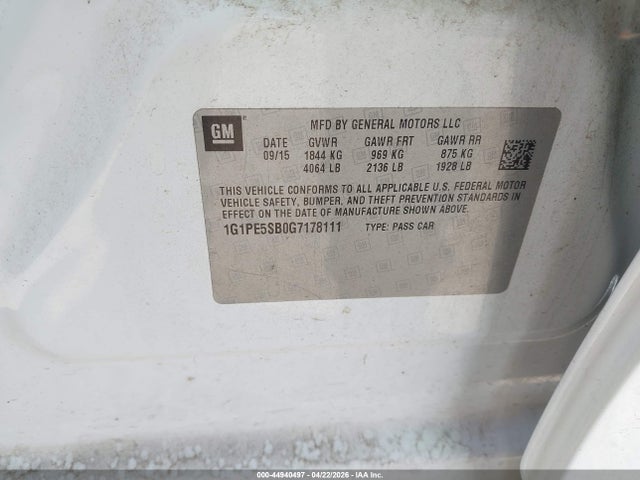 CHEVROLET CRUZE LIMITED 1LT AUTO - 9