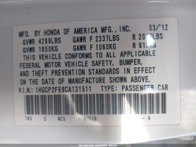 HONDA ACCORD 2.4 SE - 9