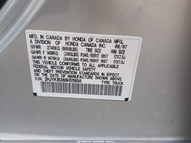 HONDA RIDGELINE - 9