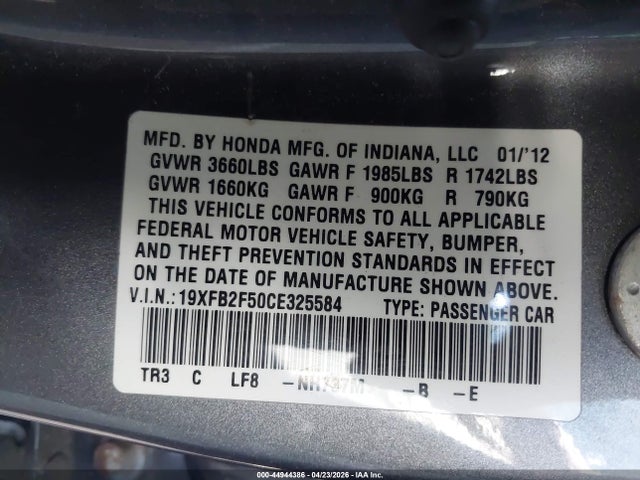 2012 Honda CIVIC LX 照片 9