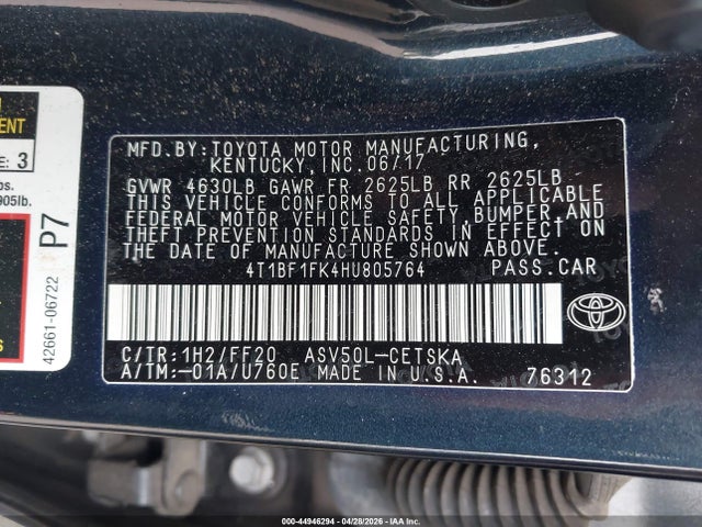 2017 Toyota CAMRY SE — фото 9
