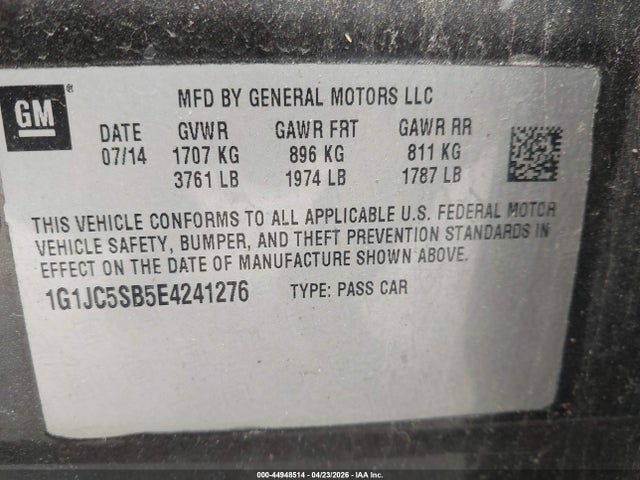 CHEVROLET SONIC LT AUTO - 9