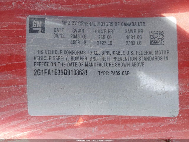 CHEVROLET CAMARO 2LS - 9