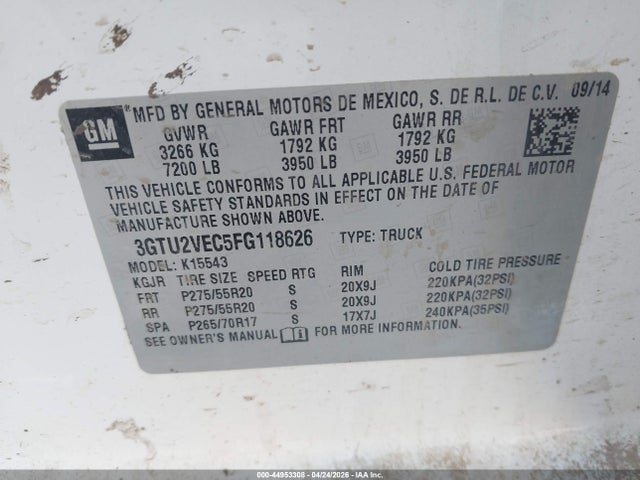 صورة 9 لـ 2015 GMC SIERRA 1500 SLT