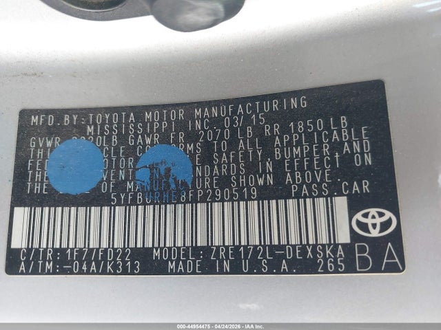 صورة مصغرة 9 لـ 2015 Toyota COROLLA S PLUS