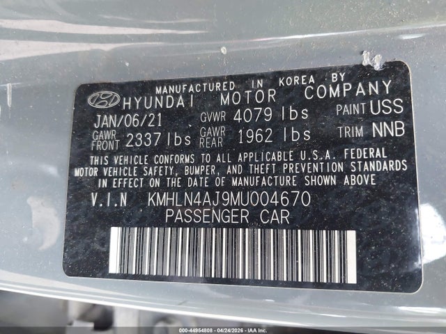 2021 Hyundai ELANTRA HYBRID LIMITED 照片 9