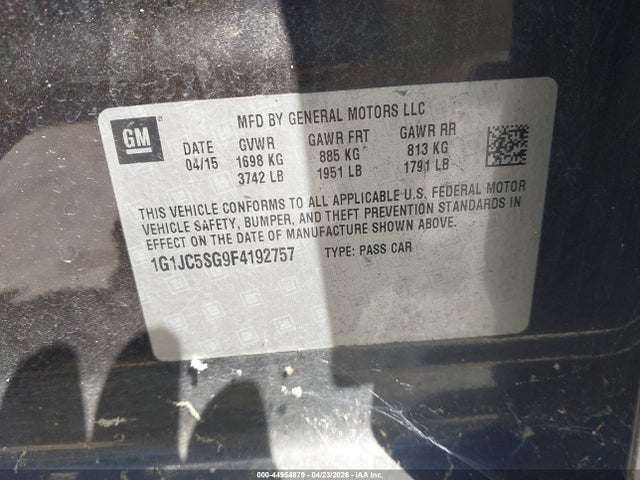 CHEVROLET SONIC LT AUTO - 9