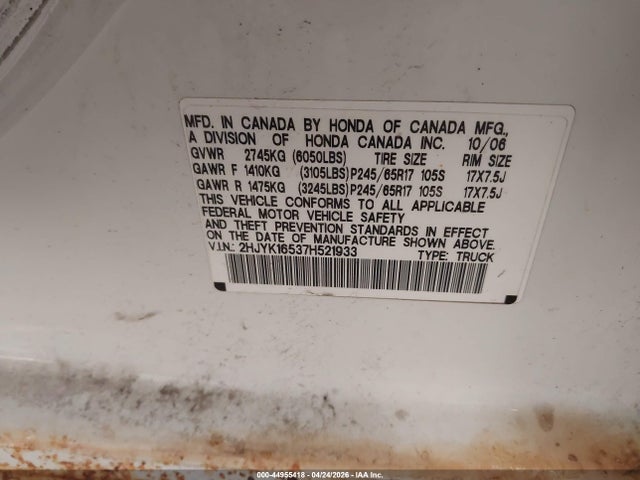 HONDA RIDGELINE - 9