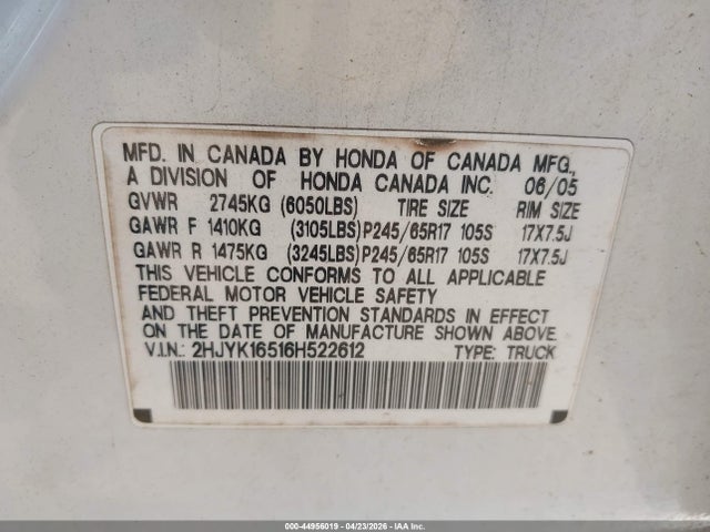 HONDA RIDGELINE - 9