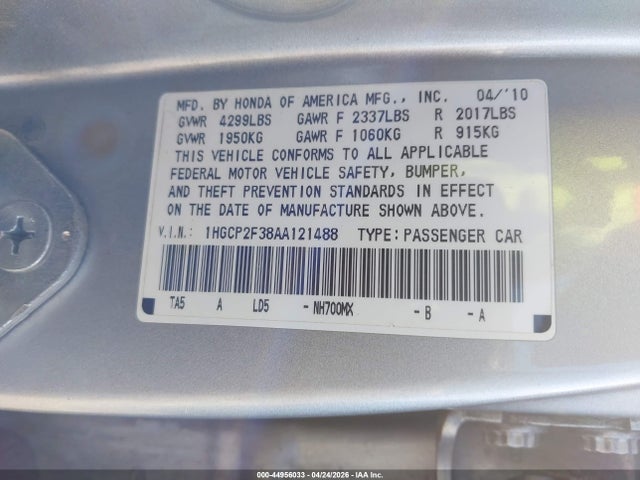 HONDA ACCORD 2.4 LX - 9