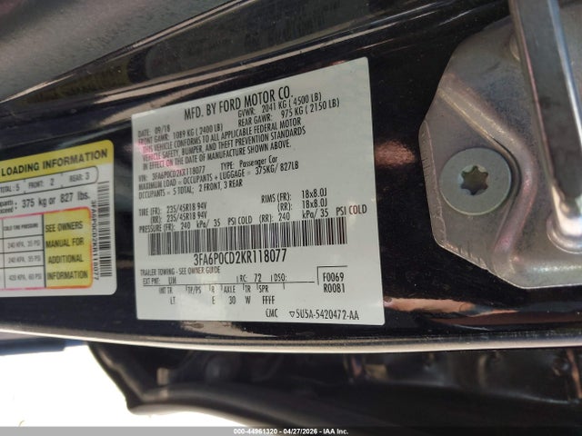 FORD FUSION SEL - 9