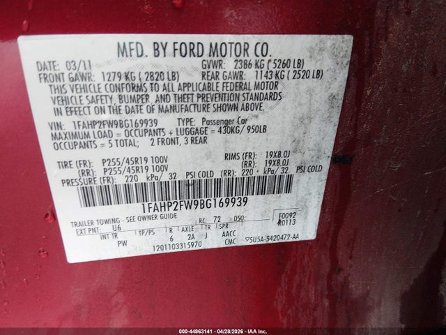 FORD TAURUS LIMITED - 9