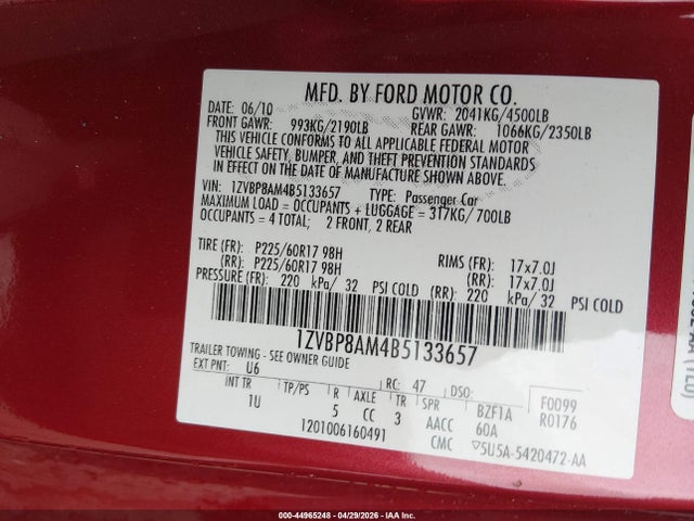 FORD MUSTANG V6 - 9
