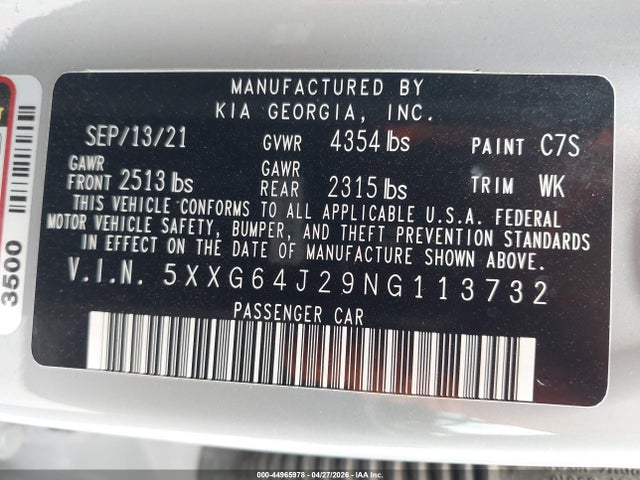 2022 KIA K5 GT-LINE photo 9