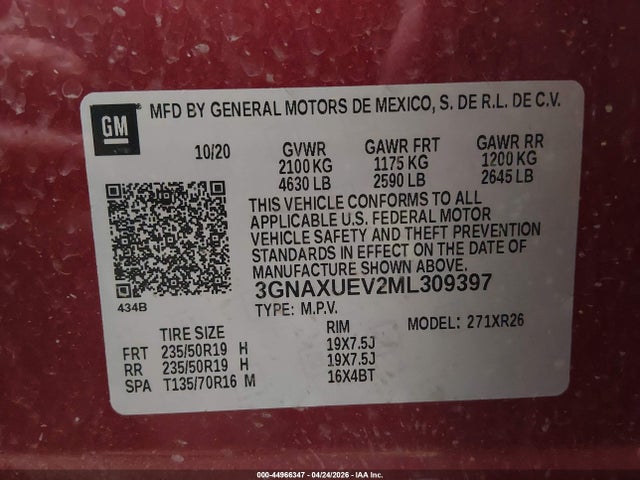 2021 CHEVROLET EQUINOX AWD LT 9