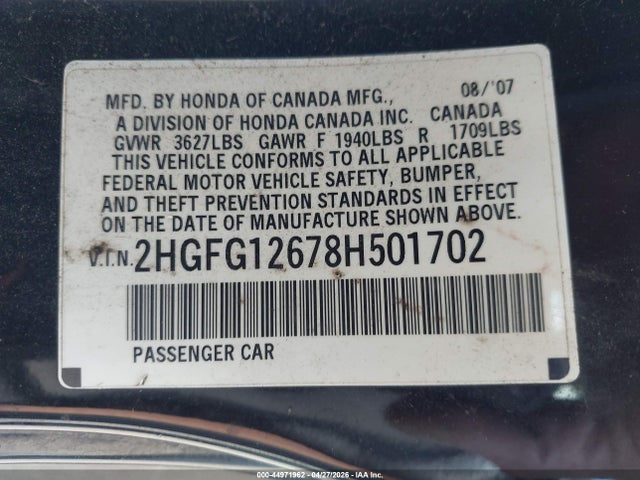 2008 Honda CIVIC LX 照片 9