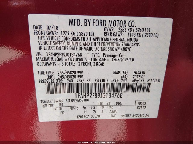 صورة 9 لـ 2018 FORD TAURUS LIMITED