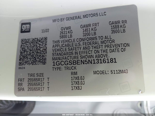2022 Chevrolet COLORADO 2WD SHORT BOX WT — фото 9