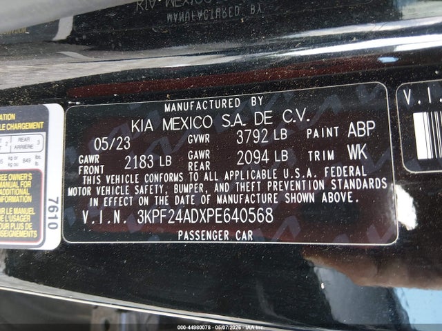 2023 KIA FORTE LXS 照片 9