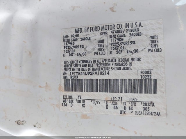FORD RANGER EDGE/TREMOR/XLT - 9