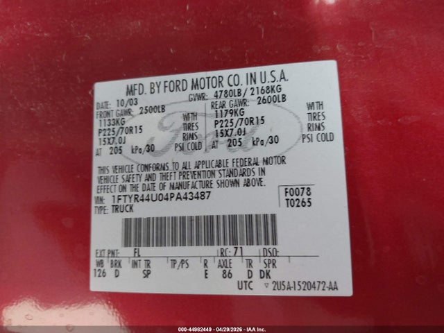 FORD RANGER EDGE/TREMOR/XLT - 9