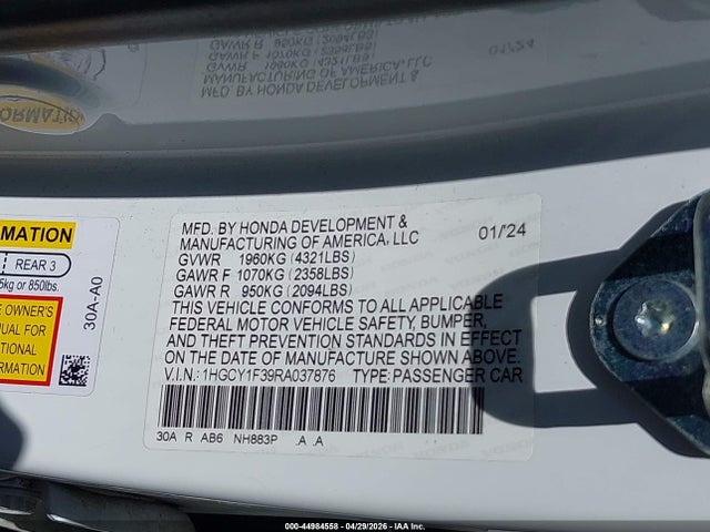 صورة 9 لـ 2024 Honda ACCORD EX