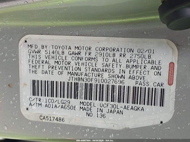 2001 Lexus LS 430 照片 9