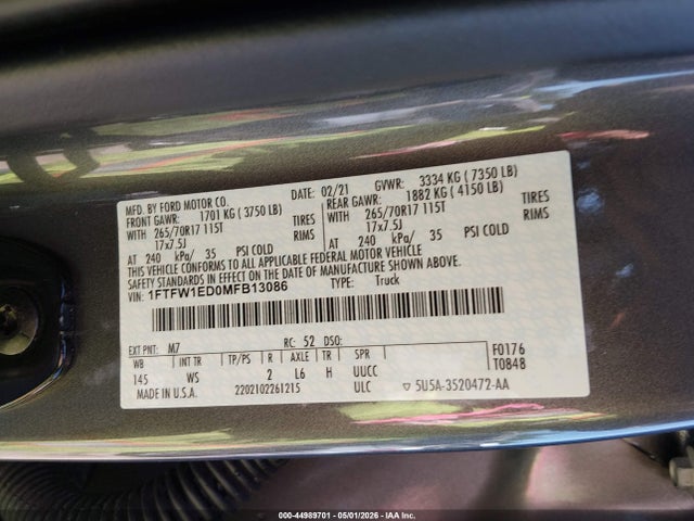 2021 FORD F-150 XL 照片 9