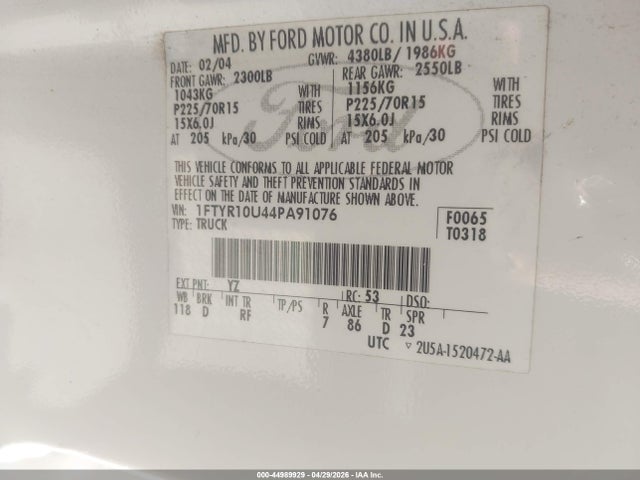 FORD RANGER EDGE/XL/XLT - 9
