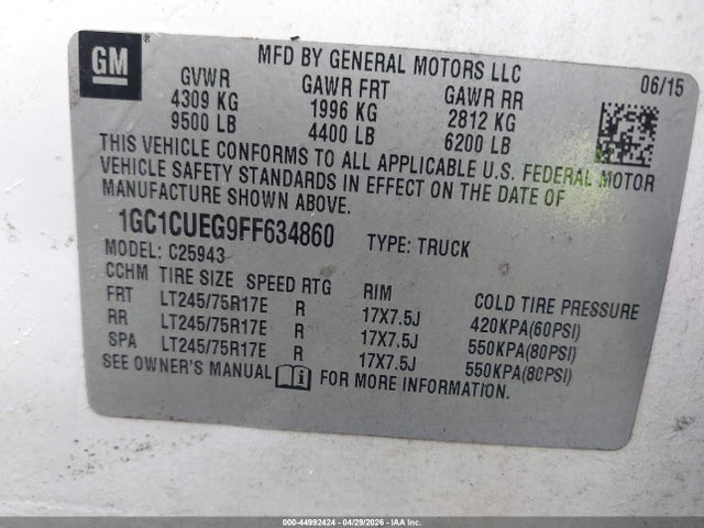 صورة 9 لـ 2015 Chevrolet SILVERADO 2500HD WT