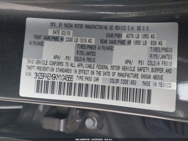 2019 Mazda MAZDA3 PREMIUM PACKAGE 照片 9