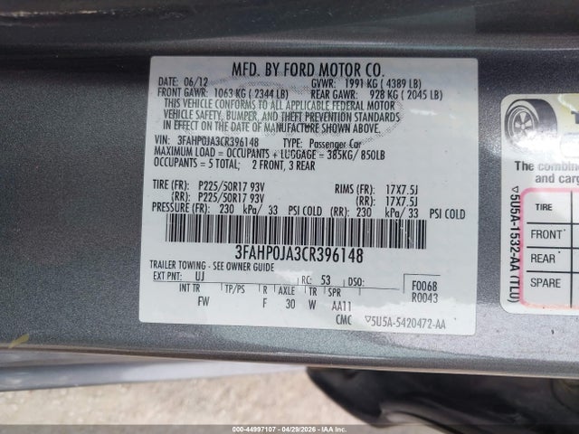 FORD FUSION SEL - 9