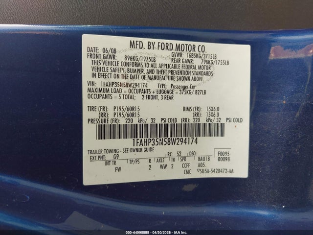 صورة 9 لـ 2008 FORD FOCUS SE/SES