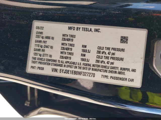 2022 Tesla MODEL 3 LONG RANGE DUAL MOTOR ALL-WHEEL DRIVE — фото 9