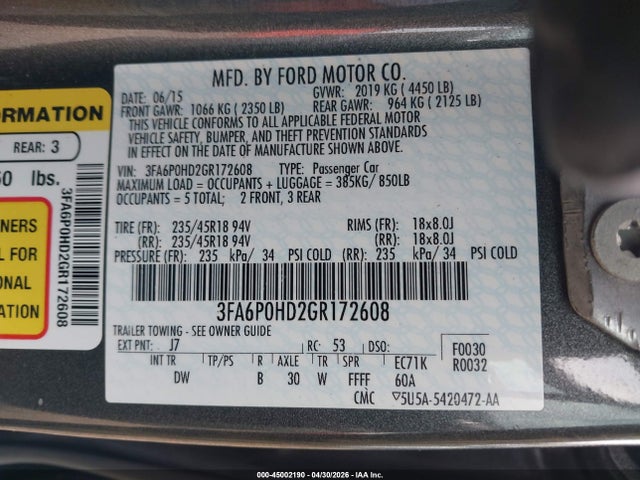 FORD FUSION SE - 9