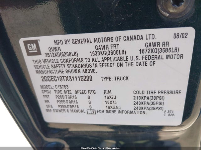 2003 Chevrolet SILVERADO 1500 LS 照片 9