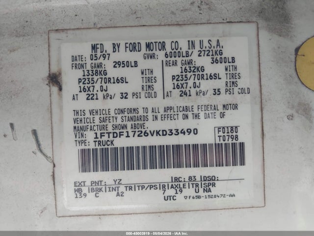 FORD F-150 STANDARD/XL/XLT - 9
