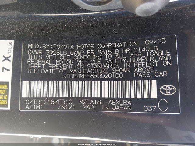 صورة 9 لـ 2024 Toyota COROLLA LE