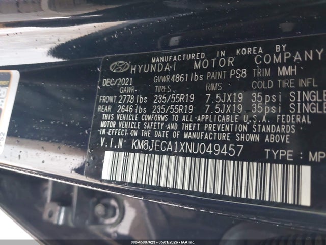 2022 HYUNDAI TUCSON HYBRID LIMITED 9