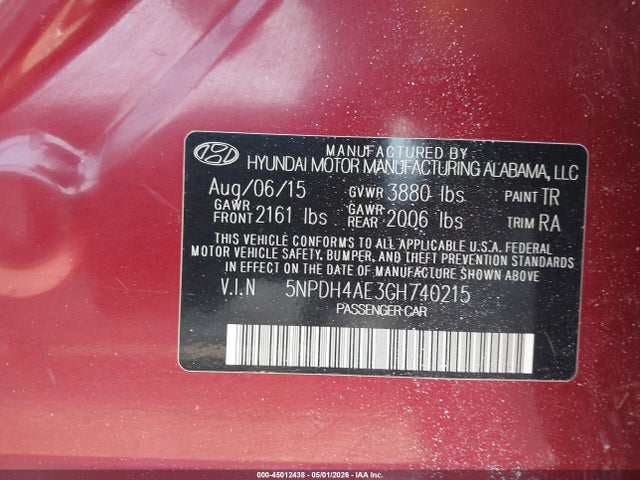 2016 Hyundai ELANTRA SE — миниатюра 9