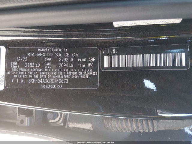 2024 KIA FORTE GT-LINE photo 9