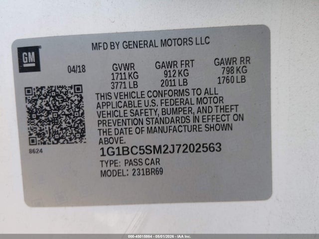 صورة 9 لـ 2018 Chevrolet CRUZE LS AUTO