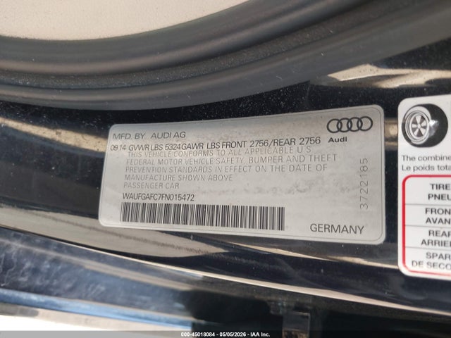 2015 AUDI A6 3.0T PREMIUM PLUS — фото 9