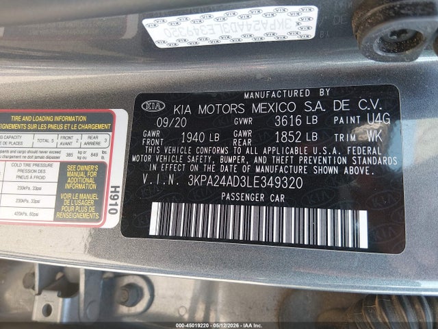 2020 KIA RIO S photo 9