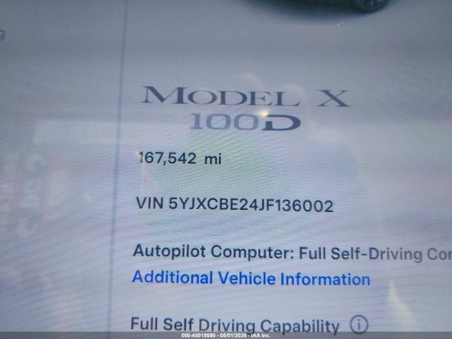 2018 TESLA MODEL X 100D/75D/P100D 14