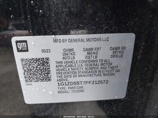 2023 Chevrolet MALIBU FWD 1LT 照片 9