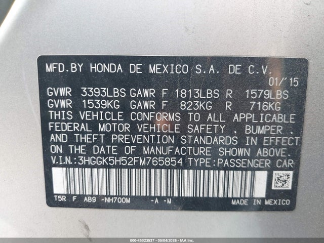 2015 Honda FIT LX 照片 9