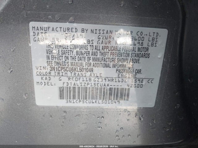 2019 NISSAN KICKS SV 9