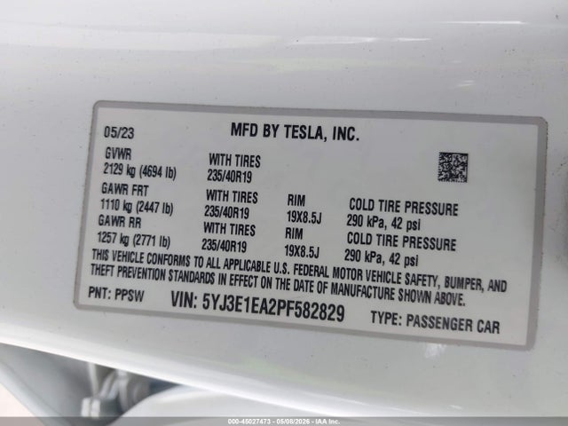 2023 TESLA MODEL 3 REAR-WHEEL DRIVE 9